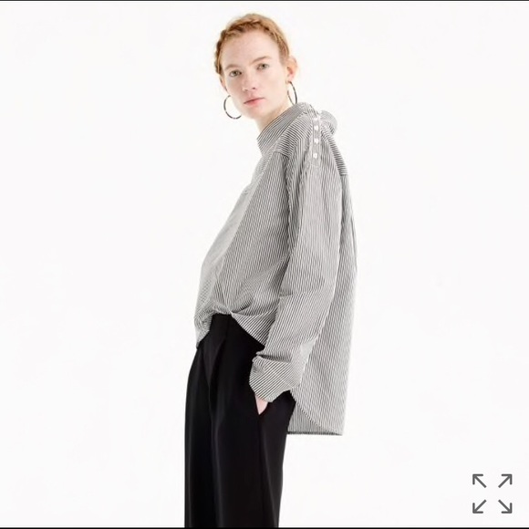 Funnel Neck Striped Shirt color Cobalt Classic 💕 - Picture 2 of 6